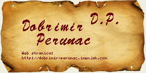 Dobrimir Perunac vizit kartica